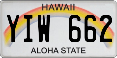 HI license plate YIW662