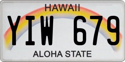 HI license plate YIW679