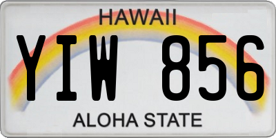 HI license plate YIW856
