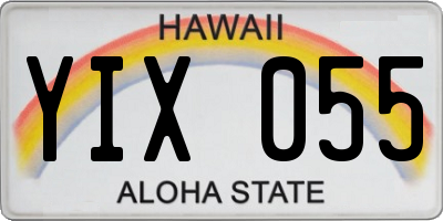 HI license plate YIX055