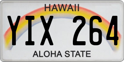 HI license plate YIX264