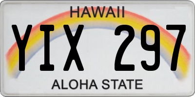 HI license plate YIX297