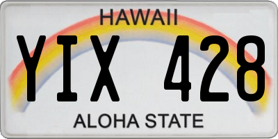 HI license plate YIX428