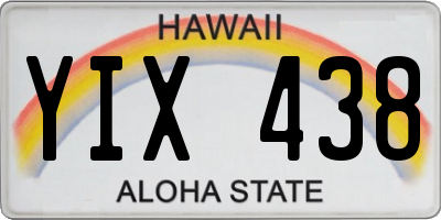 HI license plate YIX438