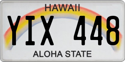 HI license plate YIX448