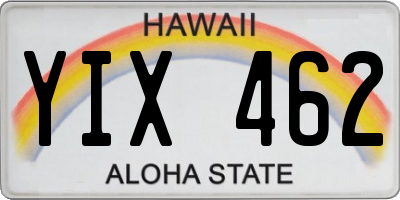 HI license plate YIX462