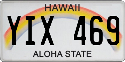 HI license plate YIX469
