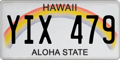 HI license plate YIX479