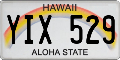 HI license plate YIX529