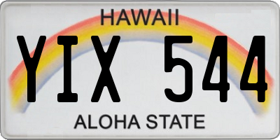 HI license plate YIX544