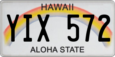 HI license plate YIX572