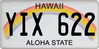 HI license plate YIX622