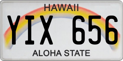 HI license plate YIX656