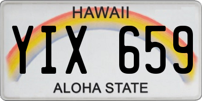 HI license plate YIX659