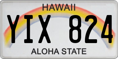 HI license plate YIX824