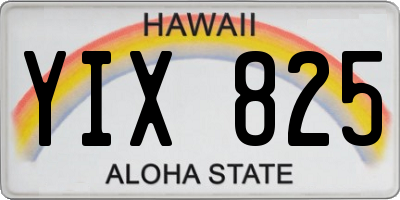 HI license plate YIX825