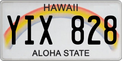 HI license plate YIX828
