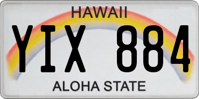 HI license plate YIX884