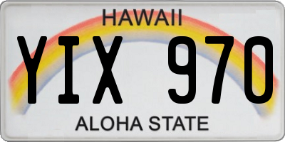 HI license plate YIX970