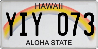 HI license plate YIY073