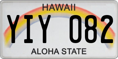 HI license plate YIY082