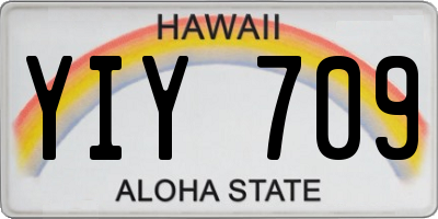 HI license plate YIY709