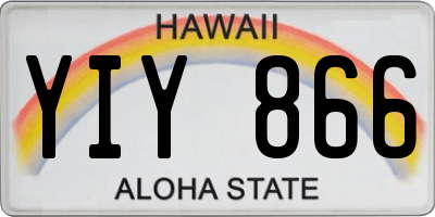 HI license plate YIY866