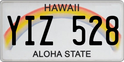 HI license plate YIZ528