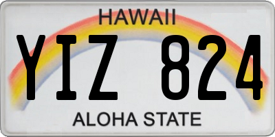 HI license plate YIZ824