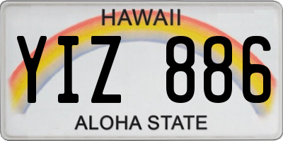 HI license plate YIZ886