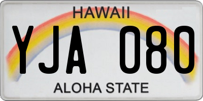 HI license plate YJA080