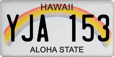 HI license plate YJA153