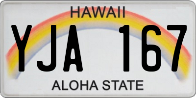 HI license plate YJA167