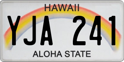 HI license plate YJA241