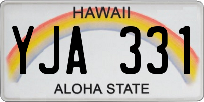 HI license plate YJA331
