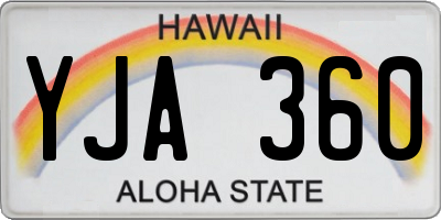 HI license plate YJA360