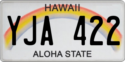 HI license plate YJA422