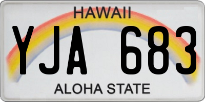 HI license plate YJA683