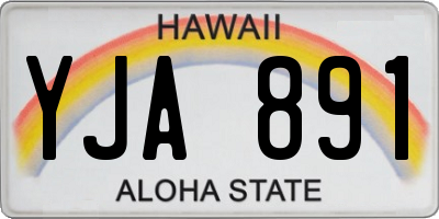 HI license plate YJA891
