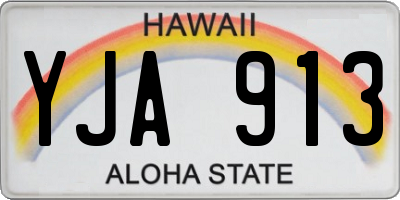 HI license plate YJA913