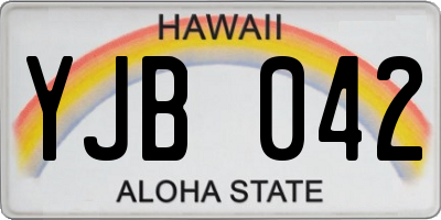 HI license plate YJB042