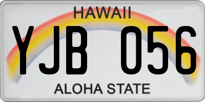 HI license plate YJB056