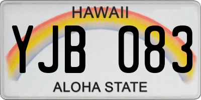 HI license plate YJB083