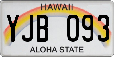HI license plate YJB093