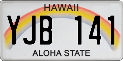 HI license plate YJB141