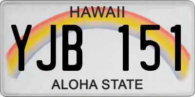HI license plate YJB151