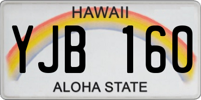 HI license plate YJB160