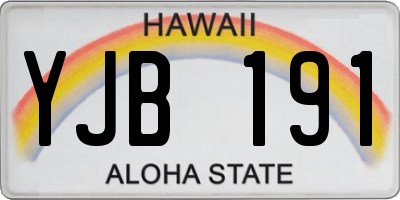 HI license plate YJB191
