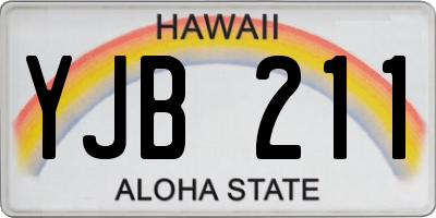 HI license plate YJB211