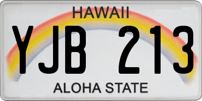 HI license plate YJB213